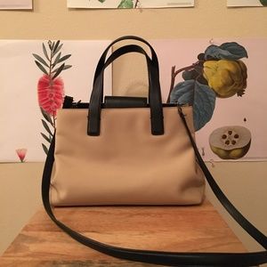 Vintage Coach Black & Beige Crossbody Tote (GUC)